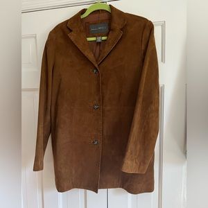 Banana Republic Tan Suede Long Jacket